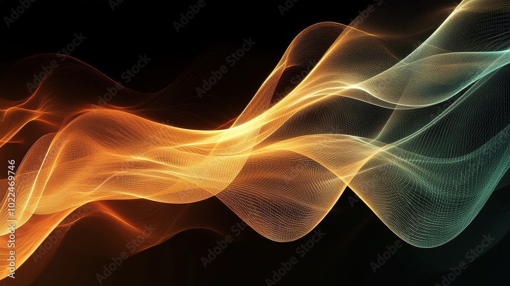 Abstract Waves of Light in Warm and Cool Tones Abstract Waves of Light in Warm and Cool Tones