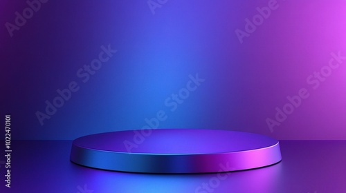 Vibrant Gradient Background with Circular Platform