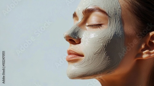 Woman with facial mask