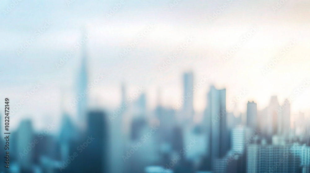 Blurred Cityscape with Soft Light Effect Blurred Cityscape with Soft Light Effect