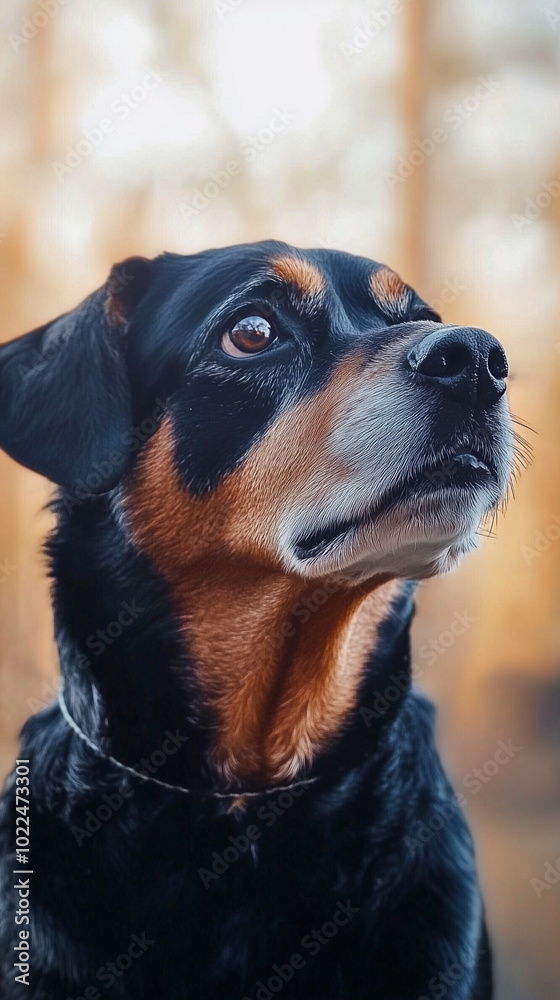 A cute dog close-up shot generated by AI A cute dog close-up shot generated by AI