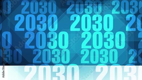 2030 background calendar year, new era of bright graphics and elegant themes for creative inspiration