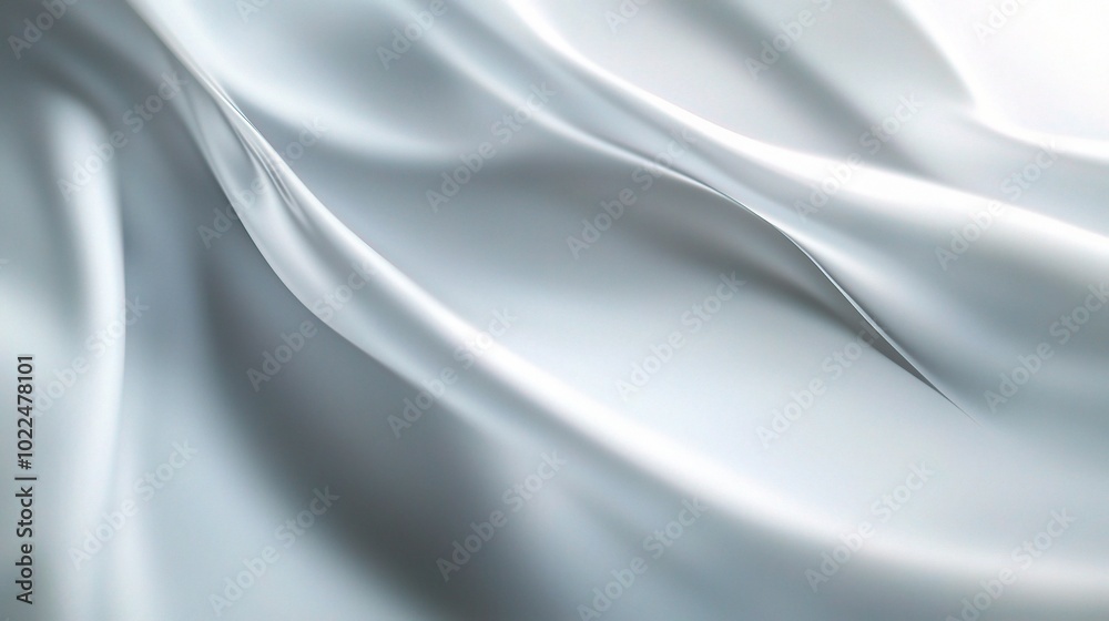 Smooth Satin Fabric with Gentle Waves and Highlights Smooth Satin Fabric with Gentle Waves and Highlights