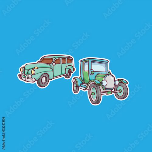 retro car vector
