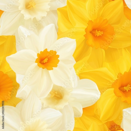 Beautiful Watercolor Daffodils in Soft Yellow Tones