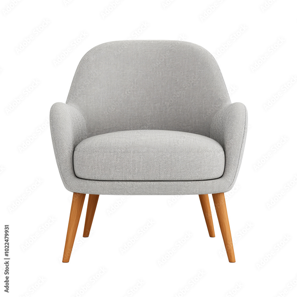 Modern Gray Chair on Transparent Background Modern Gray Chair on Transparent Background