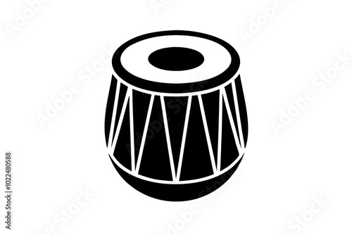 Tabla | vector silhouette illustration on white background