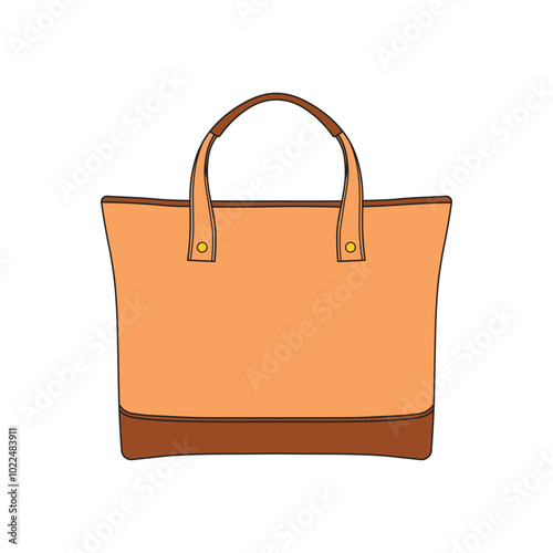 kids drawing Vector illustration tote bag flat cartoon isolated