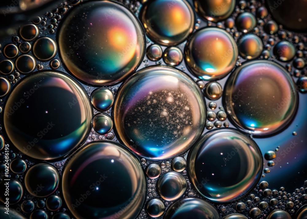 Vibrant Oil and Vitamin Bubbles - Aerial Photography of Colorful Spheres on White Background Vibrant Oil and Vitamin Bubbles - Aerial Photography of Colorful Spheres on White Background