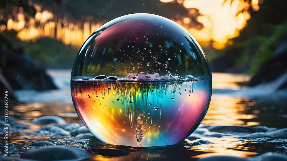 3D balls spheres, globe round figure decorative imodern sphere balls. AI generated image, ai.