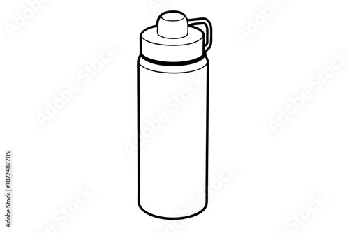 Thermos | vector silhouette illustration on white background