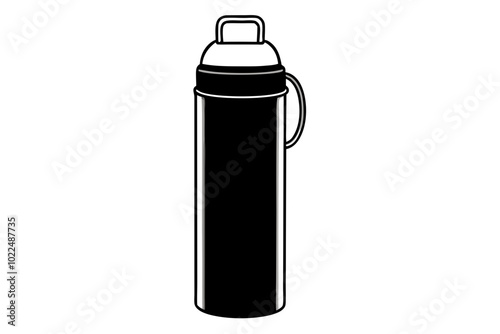 Thermos | vector silhouette illustration on white background