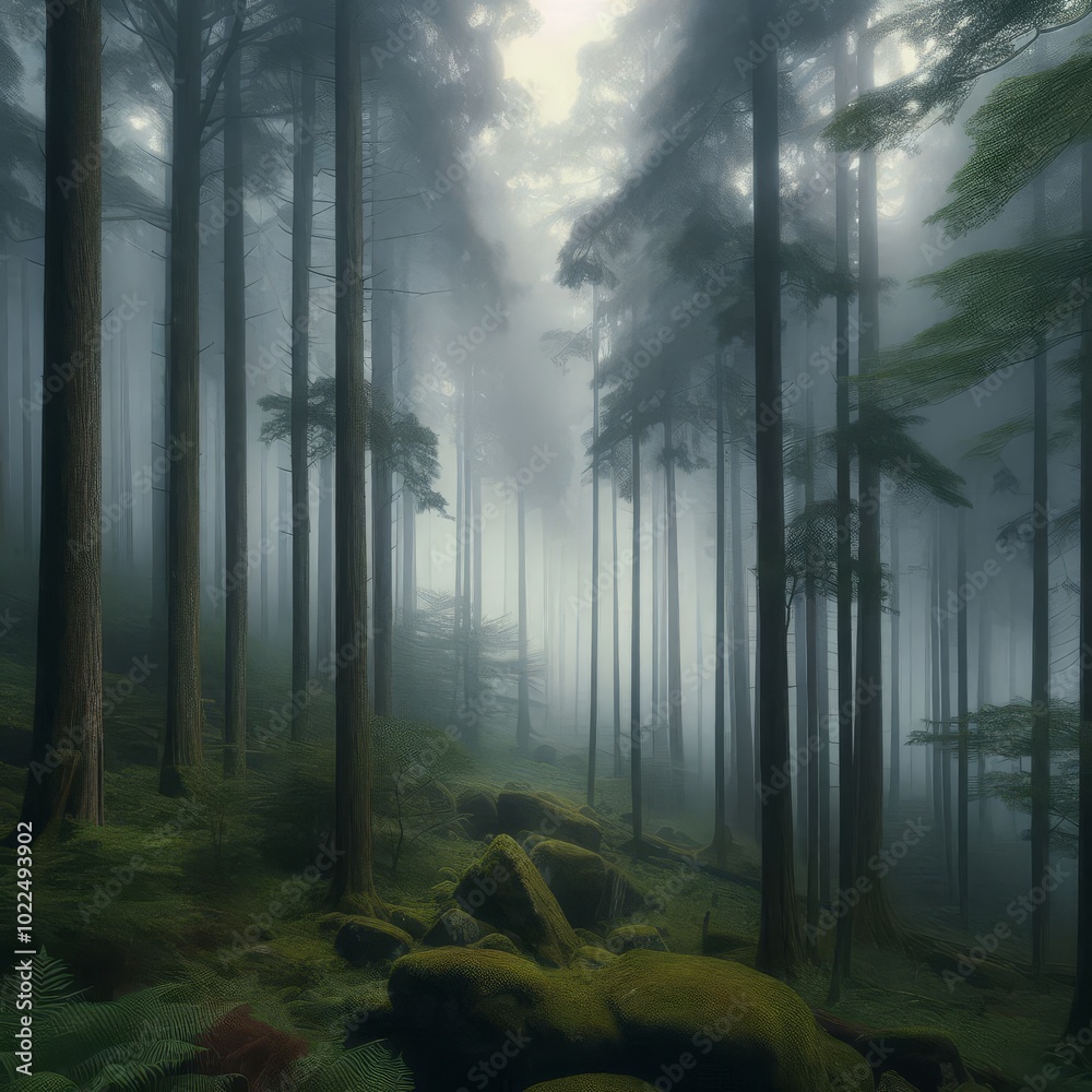Naklejka premium Fog in nature 
