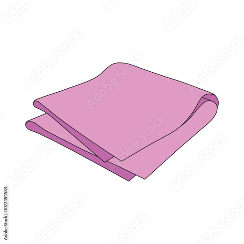 kids drawing Vector illustration folded cloth flat cartoon isolated