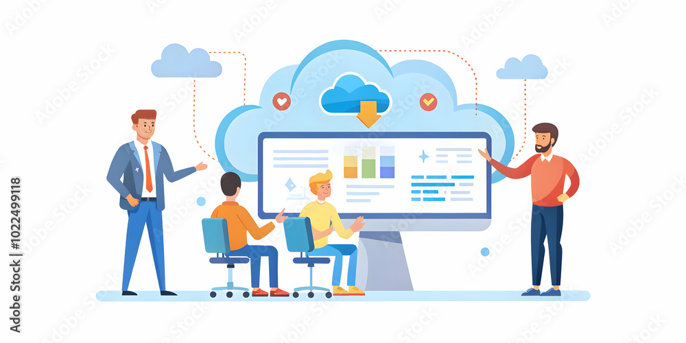 Cloud Architect Presenting Cloud Infrastructure Solution Concept to Team in Corporate Setting � Candid Image Showcasing Confidence and Professionalism in Modern Office Cloud Architect Presenting Cloud Infrastructure Solution Concept to Team in Corporate Setting � Candid Image Showcasing Confidence and Professionalism in Modern Office