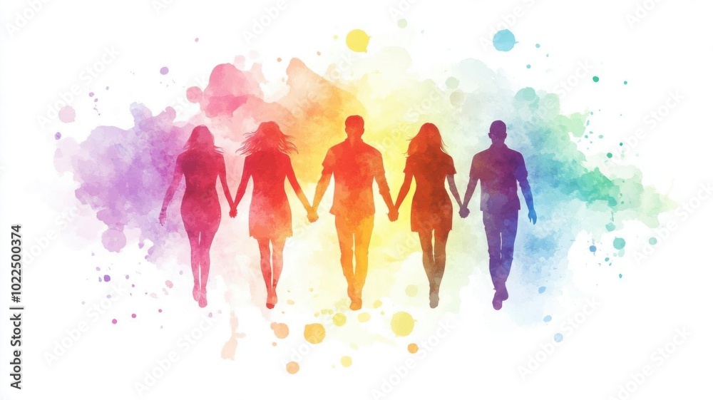 Fototapeta premium Collaboration opportunities in business flat design front view cooperative teamwork watercolor colored pastel