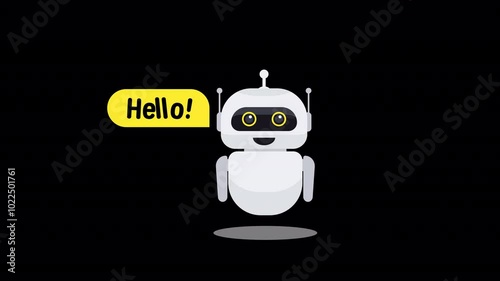 Chat Bot Animation 4K On Alpha