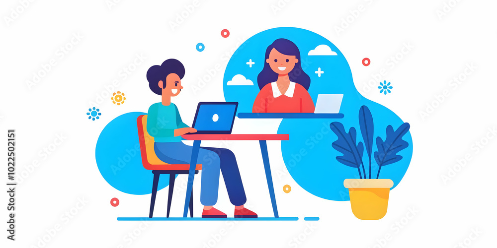 A woman collaborating with a colleague via video chat from her garden: A candid image showcasing the joy of remote work with greenery, emphasizing flexible work-from-home concepts.