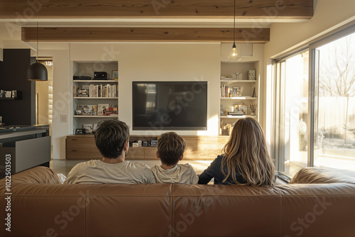 People watch a movie together