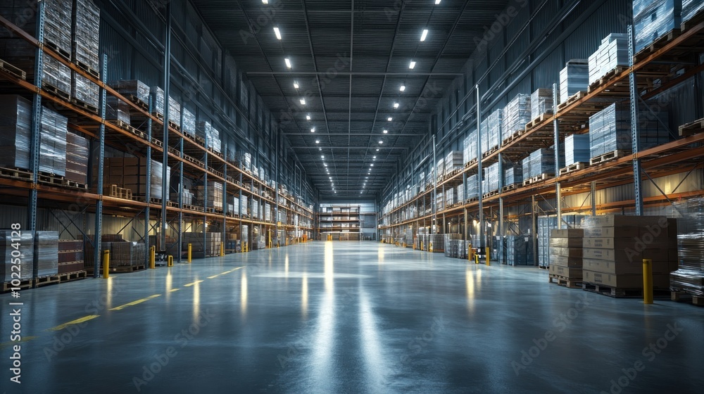 A digital twin model of a warehouse displayed on a computer screen, providing a virtual, detailed, and analytical view of the facility. A digital twin model of a warehouse displayed on a computer screen, providing a virtual, detailed, and analytical view of the facility.