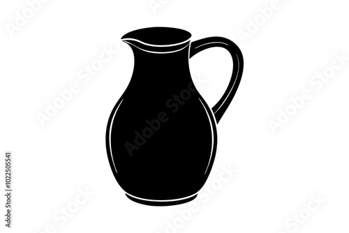 Water jug | vector silhouette illustration on white background 