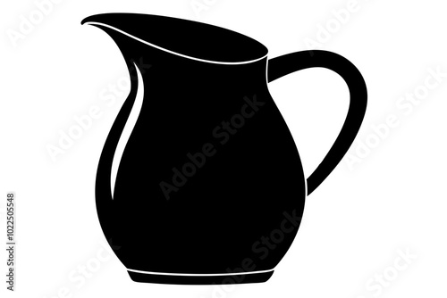 Water jug | vector silhouette illustration on white background 