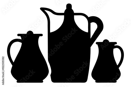 Water jug | vector silhouette illustration on white background 