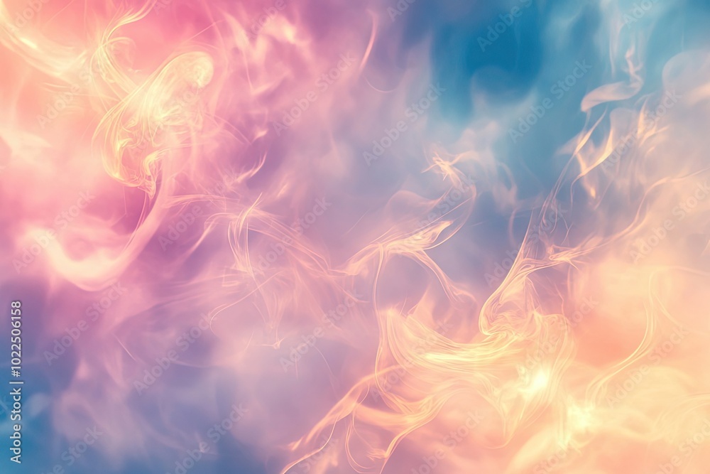 Abstract Swirling Smoke with Pastel Colors