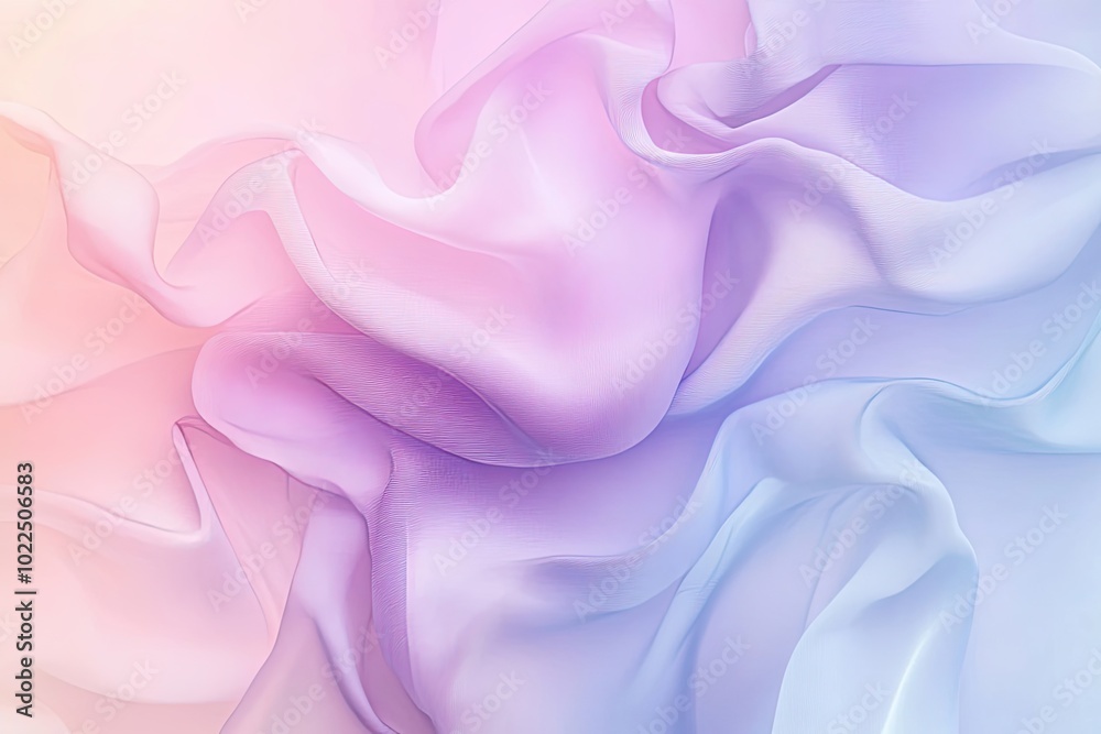 Obraz premium Abstract Draped Pastel Fabric with Shimmering Texture