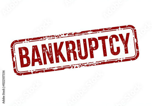 Red Grunge Bankruptcy Stamp