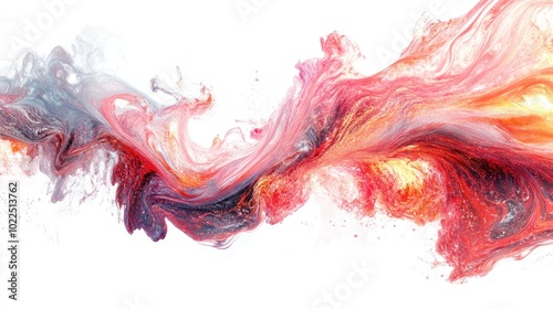 Abstract swirling colors create a vibrant, dynamic visual effect.