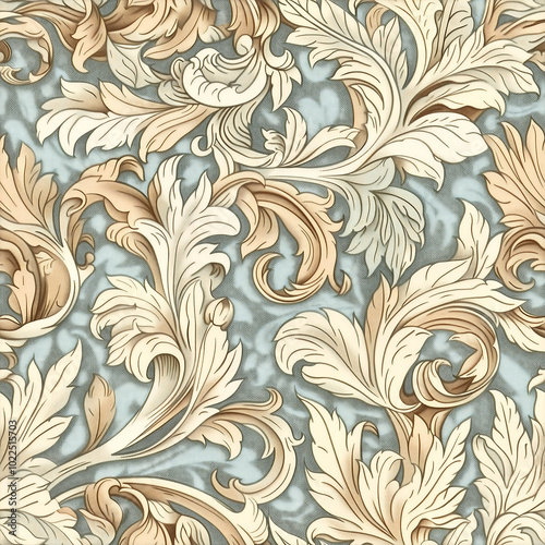 Botanical pattern in a vintage style