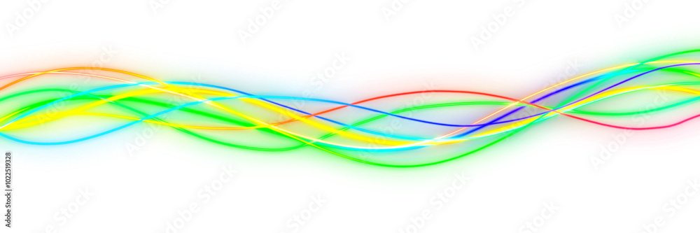 rainbow Neon Glowing Line Streak isolated on a transparent background rainbow Neon Glowing Line Streak isolated on a transparent background