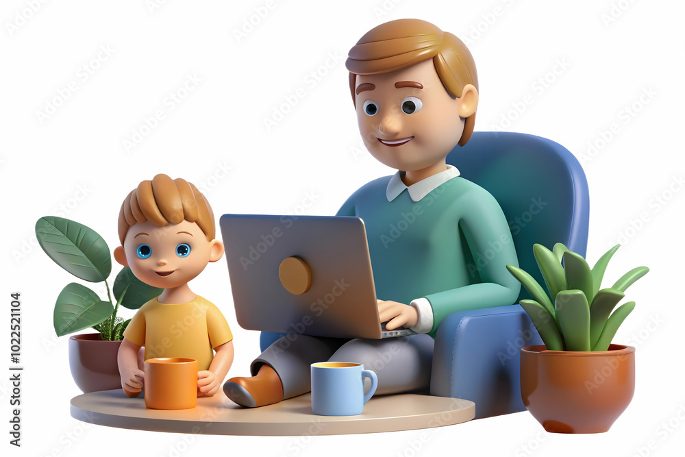 Cozy Home Office Scene: Candid Image of Remote Worker Typing on Laptop with Pet Curled Up Nearby, Capturing Comfort and Companionship in Work-From-Home Environment Cozy Home Office Scene: Candid Image of Remote Worker Typing on Laptop with Pet Curled Up Nearby, Capturing Comfort and Companionship in Work-From-Home Environment