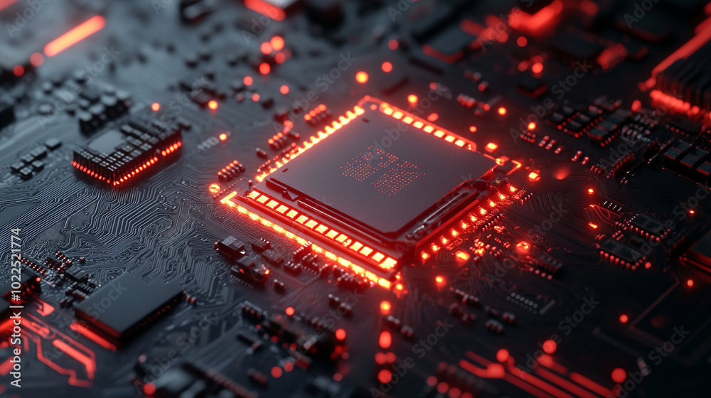 microprocessor with intricate circuit lines, symbolizing the core of modern computing technology, innovation, and digital connectivity. Represents the foundation of AI, automation, and future tech microprocessor with intricate circuit lines, symbolizing the core of modern computing technology, innovation, and digital connectivity. Represents the foundation of AI, automation, and future tech