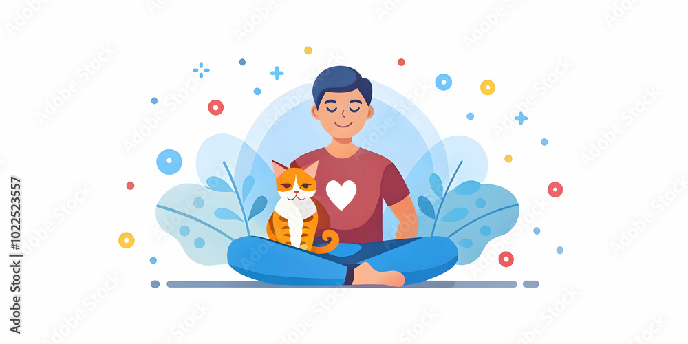 Soft Abstract of Person and Cat Relaxing in Warm Colors - Tranquil Scene Capturing the Essence of Pet Therapy in Photo Stock Concept Soft Abstract of Person and Cat Relaxing in Warm Colors - Tranquil Scene Capturing the Essence of Pet Therapy in Photo Stock Concept