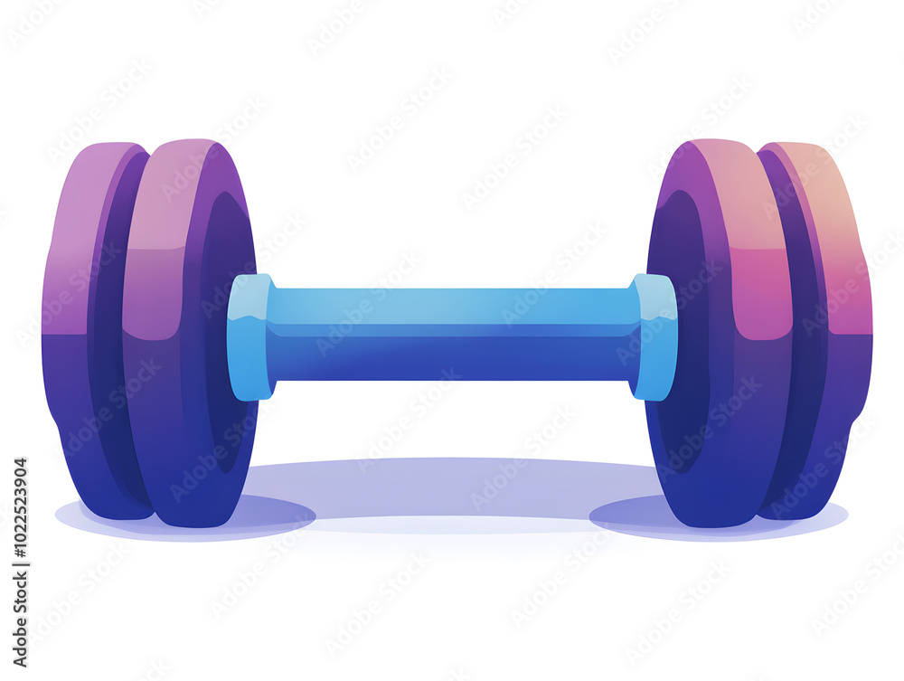 Obraz premium Colorful Dumbbell Workout Equipment for Strength Training and Fitness Goals