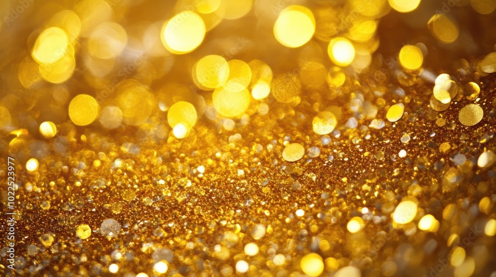 Golden glitter background with sparkling texture
