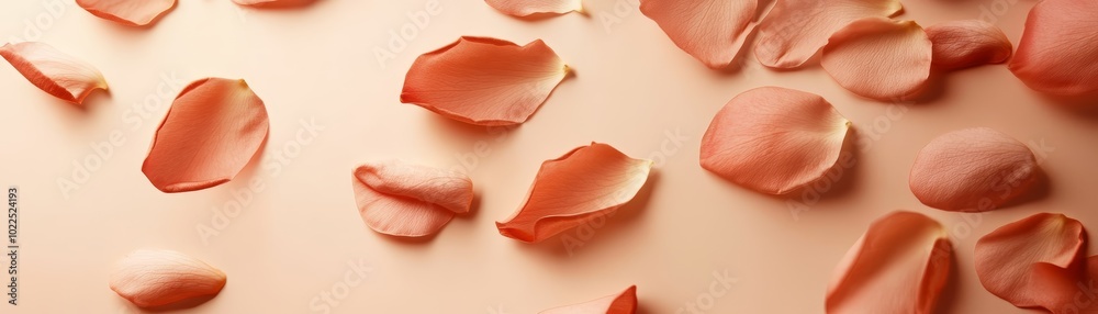 Romantic pink rose petals on a soft pastel background, photographic celebration of beauty and elegance
