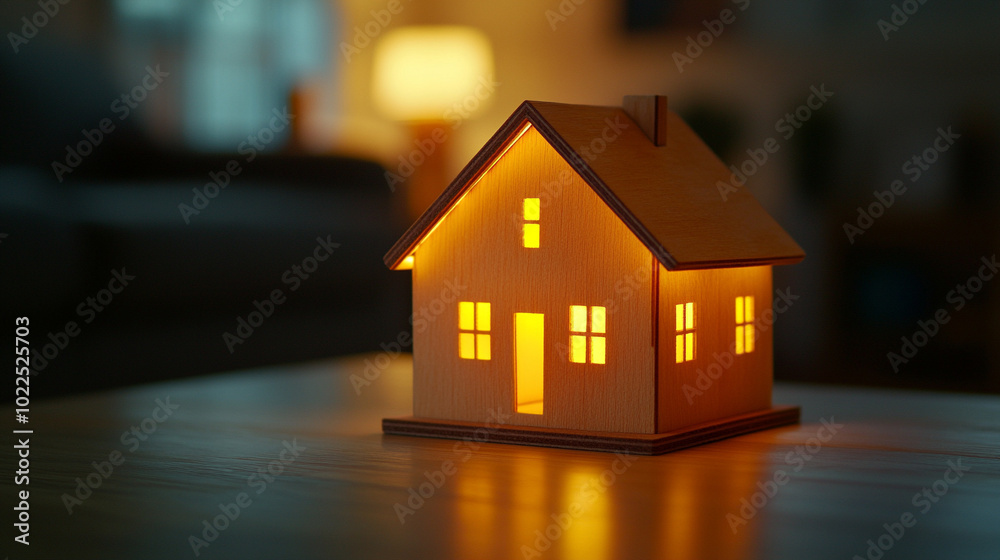 wooden model symbolizing property ownership and real estate investment. Clean, modern design emphasizes simplicity, stability, and growth in housing markets and financial planning wooden model symbolizing property ownership and real estate investment. Clean, modern design emphasizes simplicity, stability, and growth in housing markets and financial planning