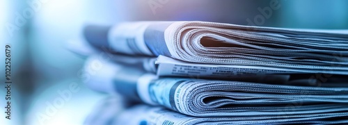 
A stack of newspapers, representing the news and information created by an editorial team.