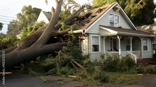 crews tree fell on house photo