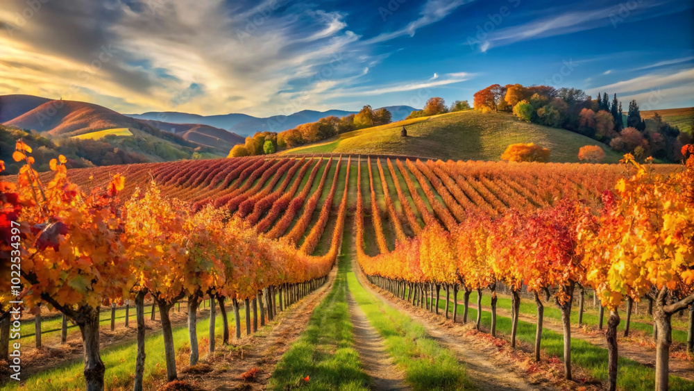 Fototapeta premium vineyard in autumn