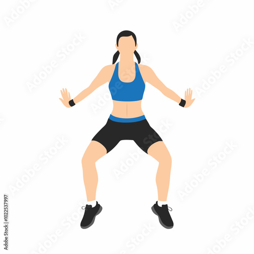 Fitness Jumps: A fit individual showcases the jump exercise, offering a visual representation of how to improve health and physical well-being.