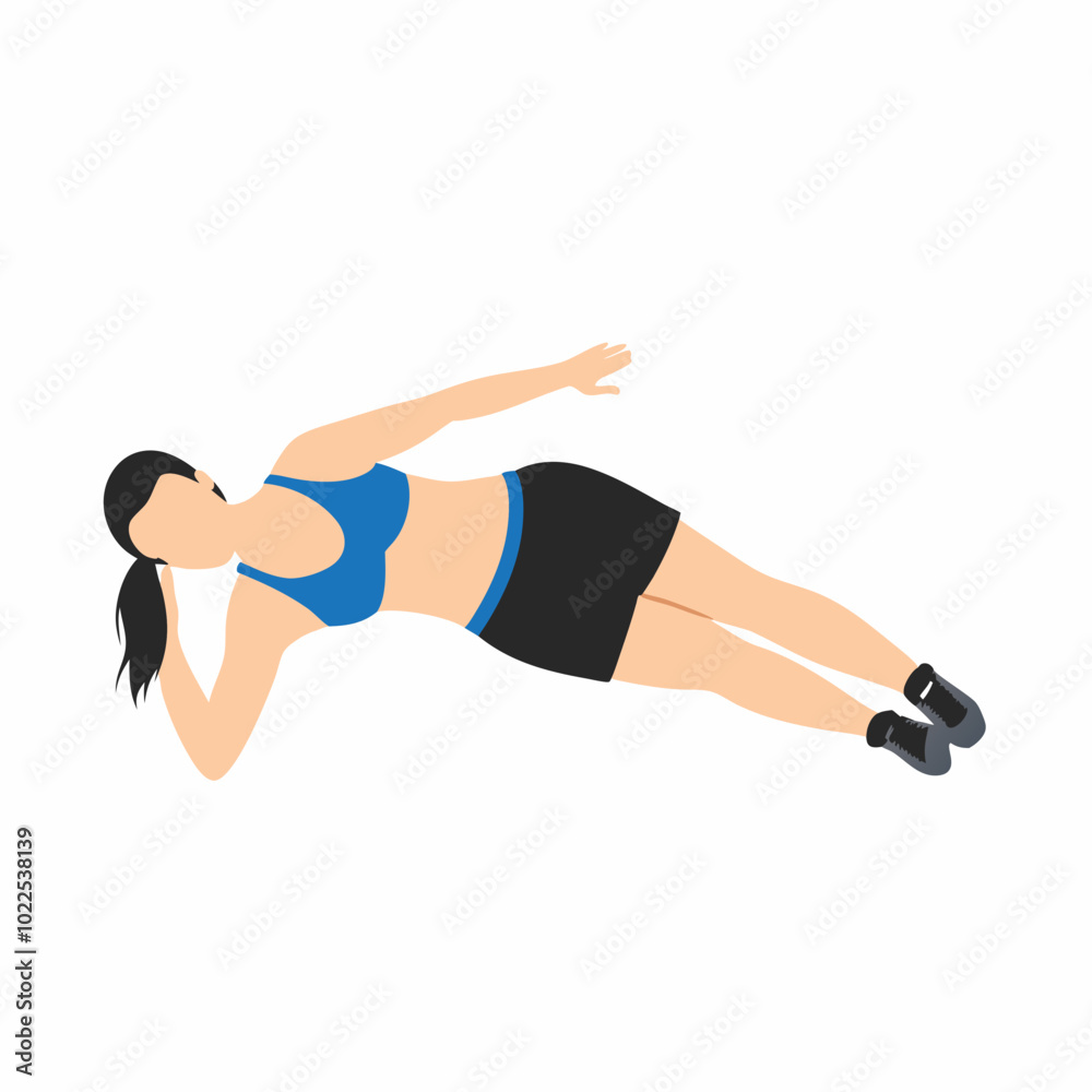 Fototapeta premium woman-side-plank