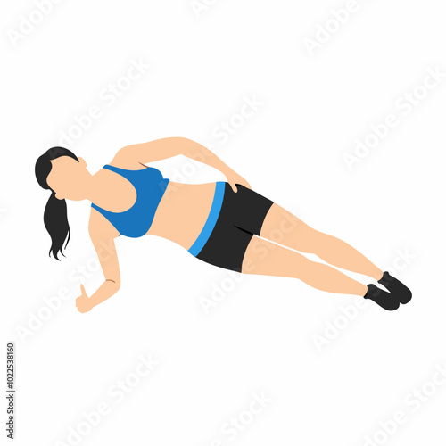 woman doing fitness exercise woman-side-plank