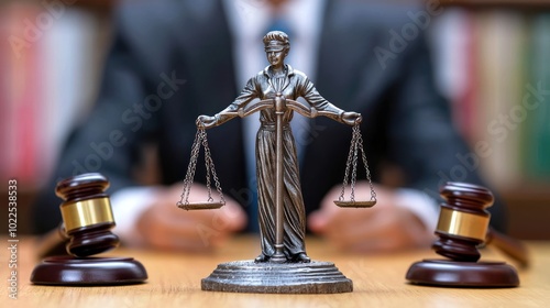 an arbitrator captured in a legal context, with the arbitrator presenting findings and recommendations to the involved parties