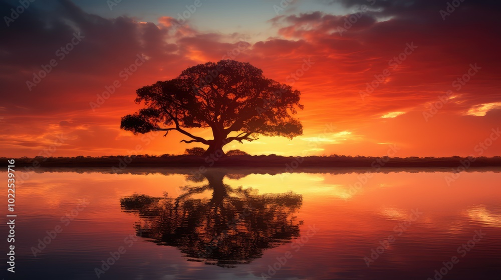 reflection tree background reflection tree background