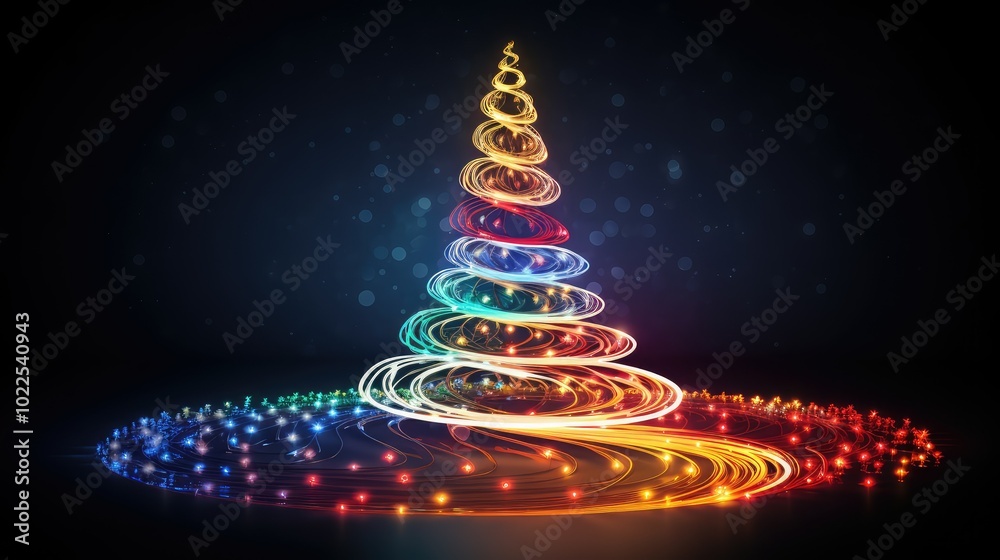 abstract swirly christmas tree abstract swirly christmas tree
