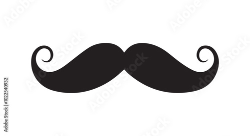 black mustache silhouette, Mustache icon, Mustache symbol, Mustache logo